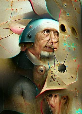 Mechanical Brain in Style of Hieronymus Bosch