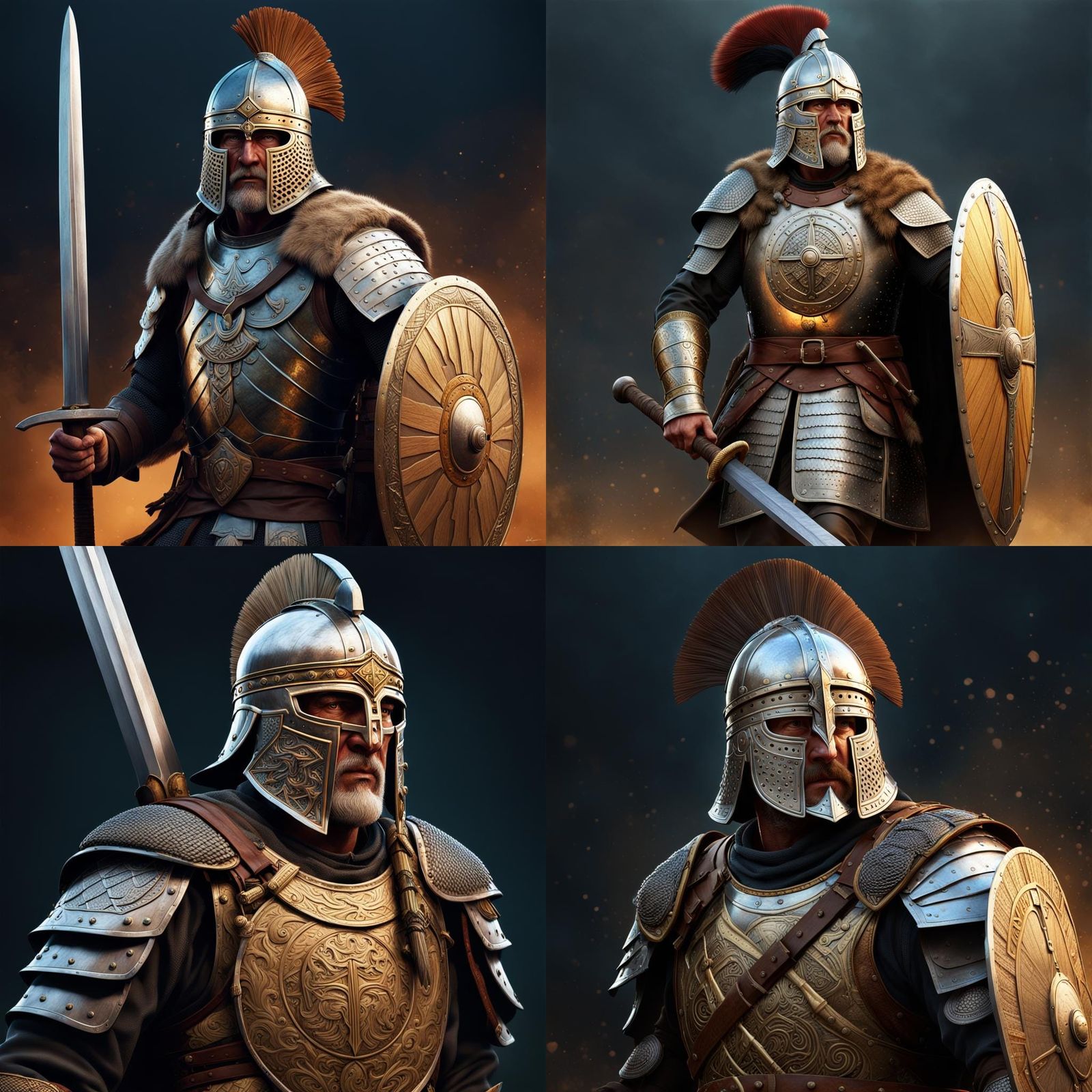 Saxon Chieftain in Britain with Sutton Hoo Helmet