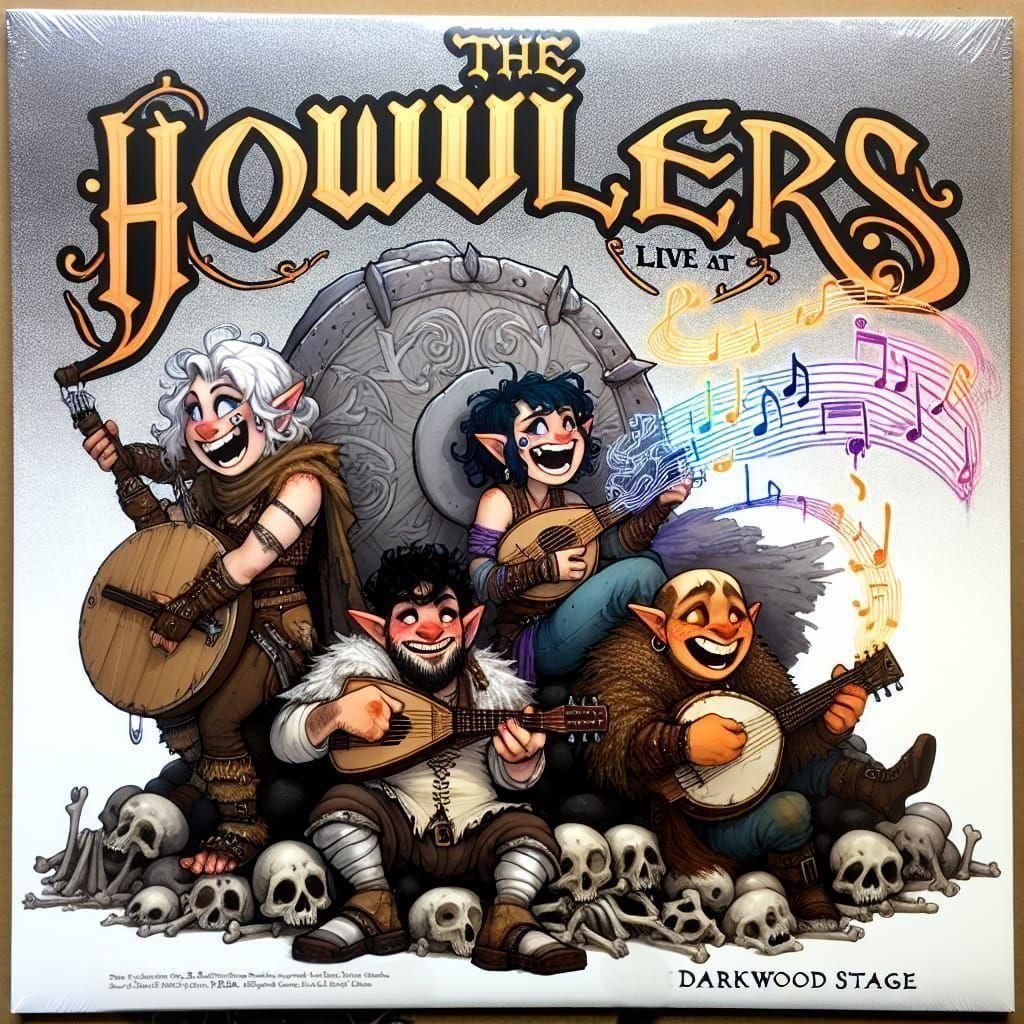 Bluegrass Anime Band on Vinyl Record Sleeve