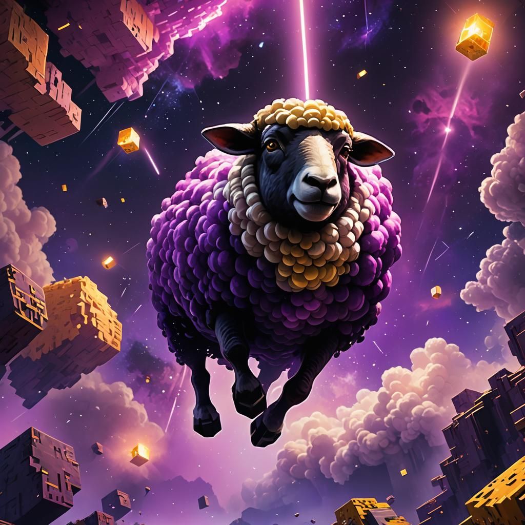 Minecraft Sheep in Space, a Dark Fantasy Concept
