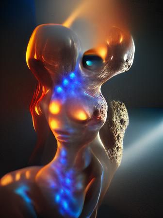 Abstract Extraterrestrial Landscape Generated by AI