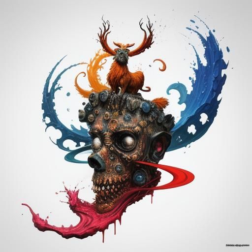 Surreal Glamour: A Psychedelic Masterpiece in 8k