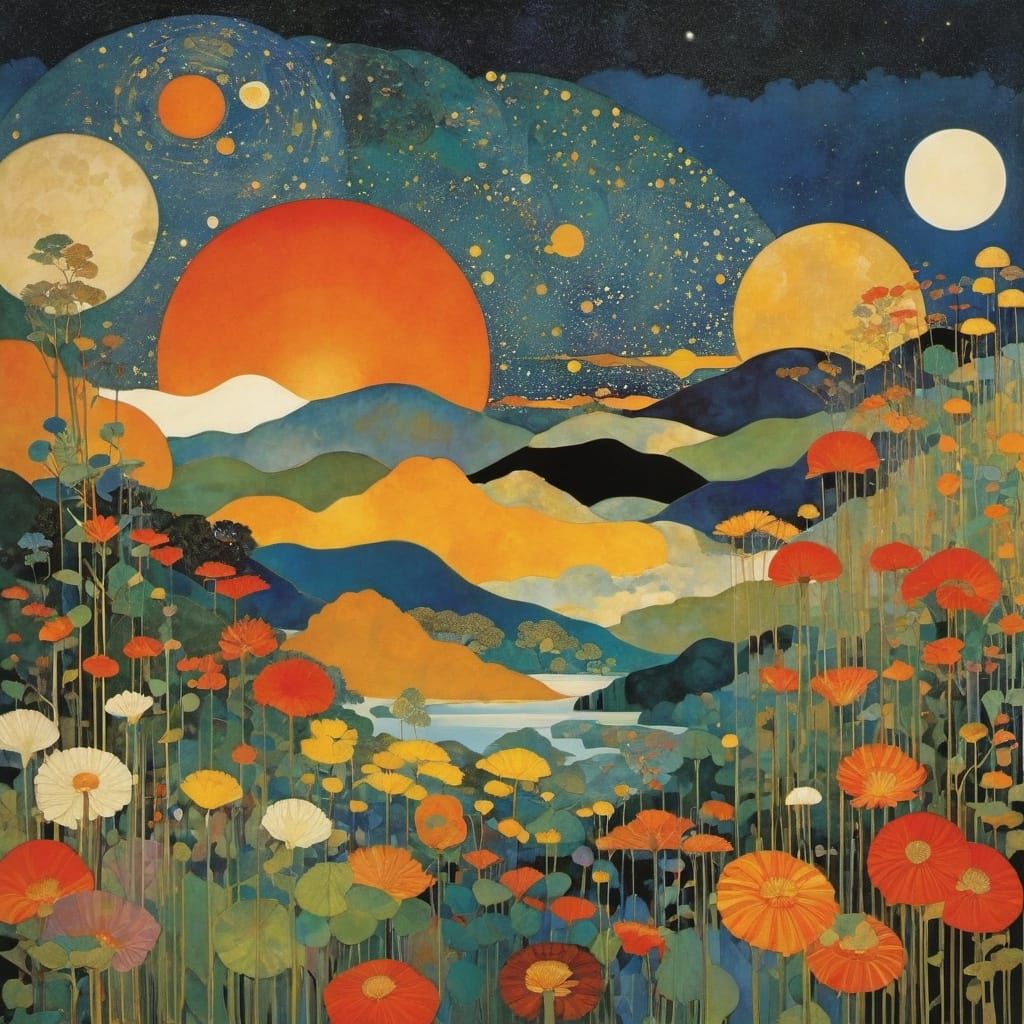 Abstract Art in Art Nouveau Style