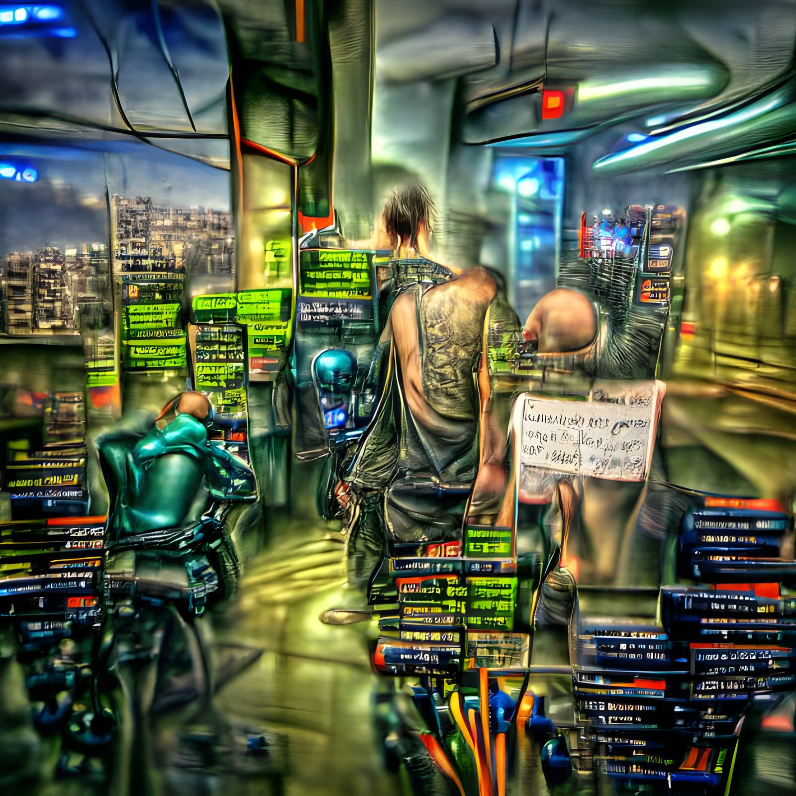Cyberpunk Server Room in Photorealistic HDR