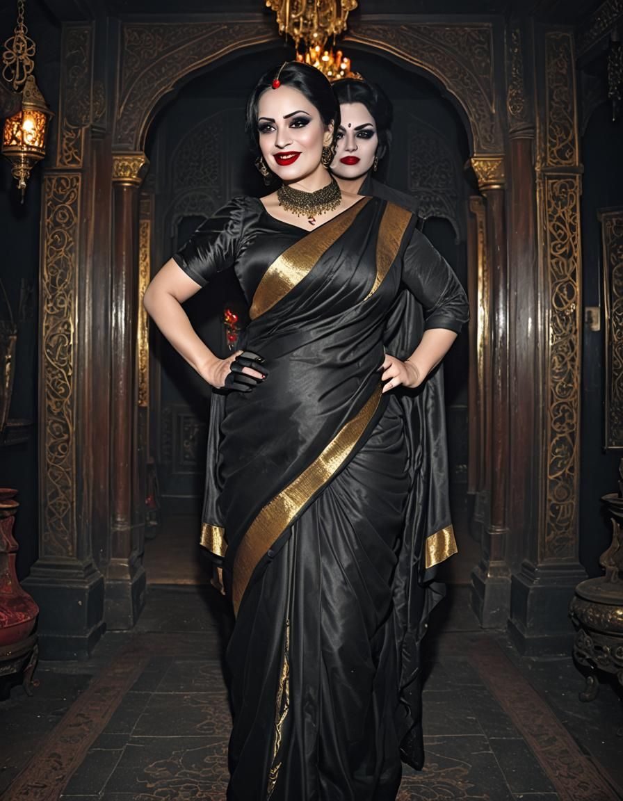 Gothic Snow White in Dark Oriental House