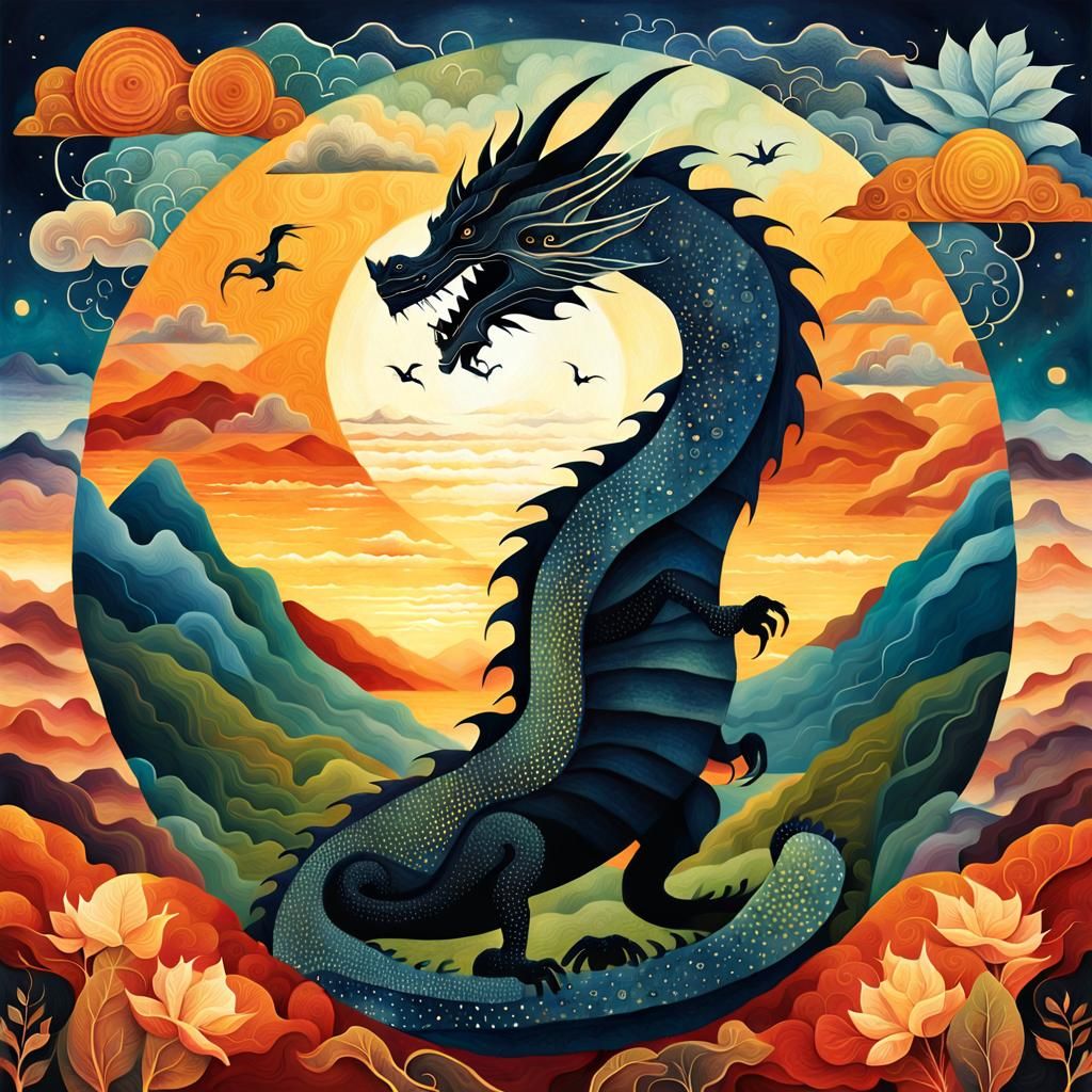 Inspirational Dragon Collage in 8K Digital Art