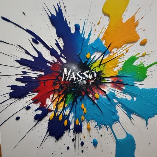 Abstract Expressionism Close-Up: Hand in Motion