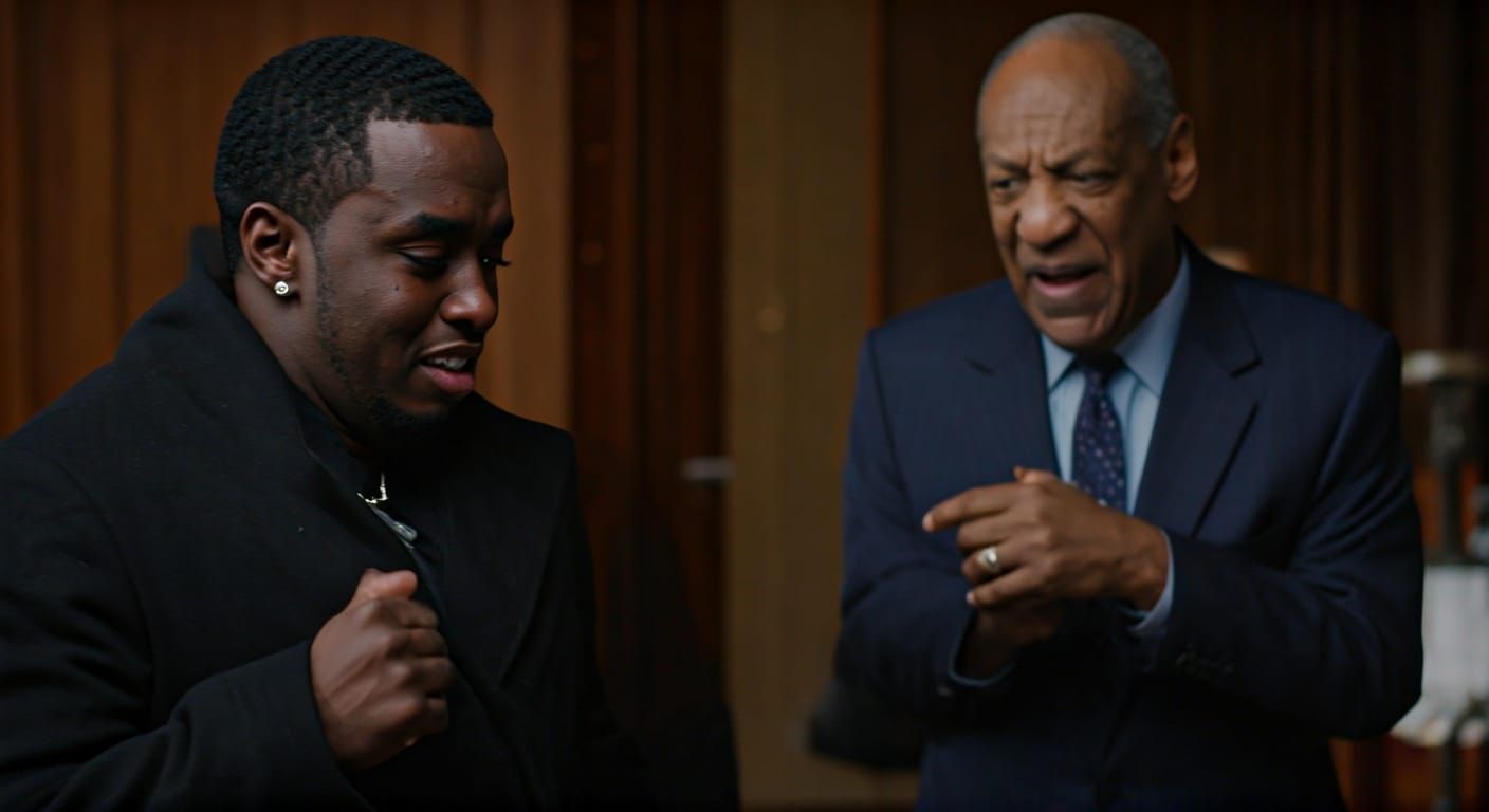 Man Crying and Running Away: Humorous Image