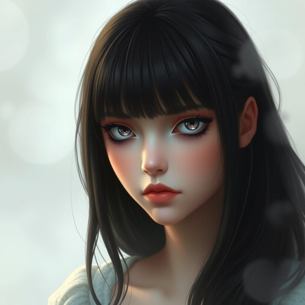 Surreal Female Portrait with Ethereal Fantasy Eyes