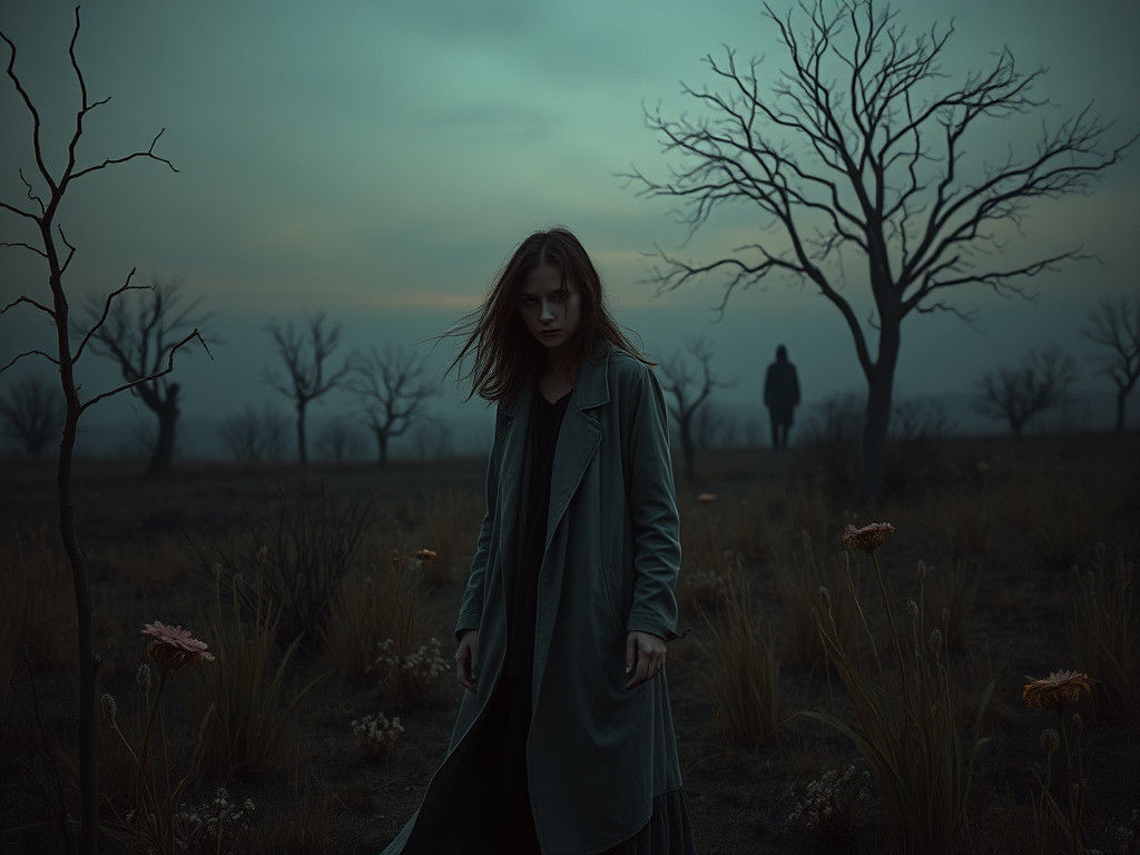 Desolate Twilight: An Expressionist Landscape of Loss