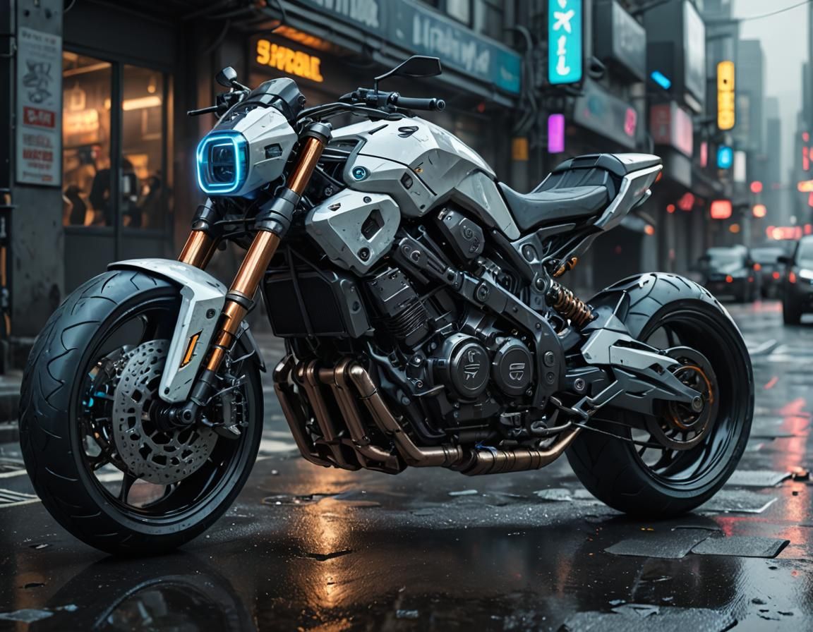 Futuristic supernaked bike