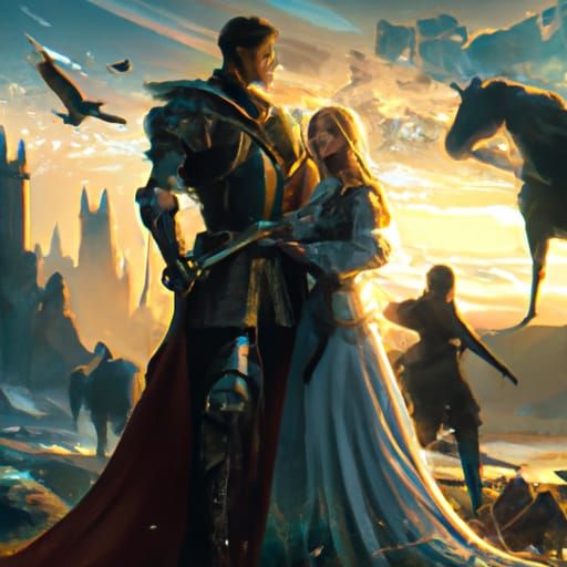 Epic Knights and Ladies in Digital Matte Painting