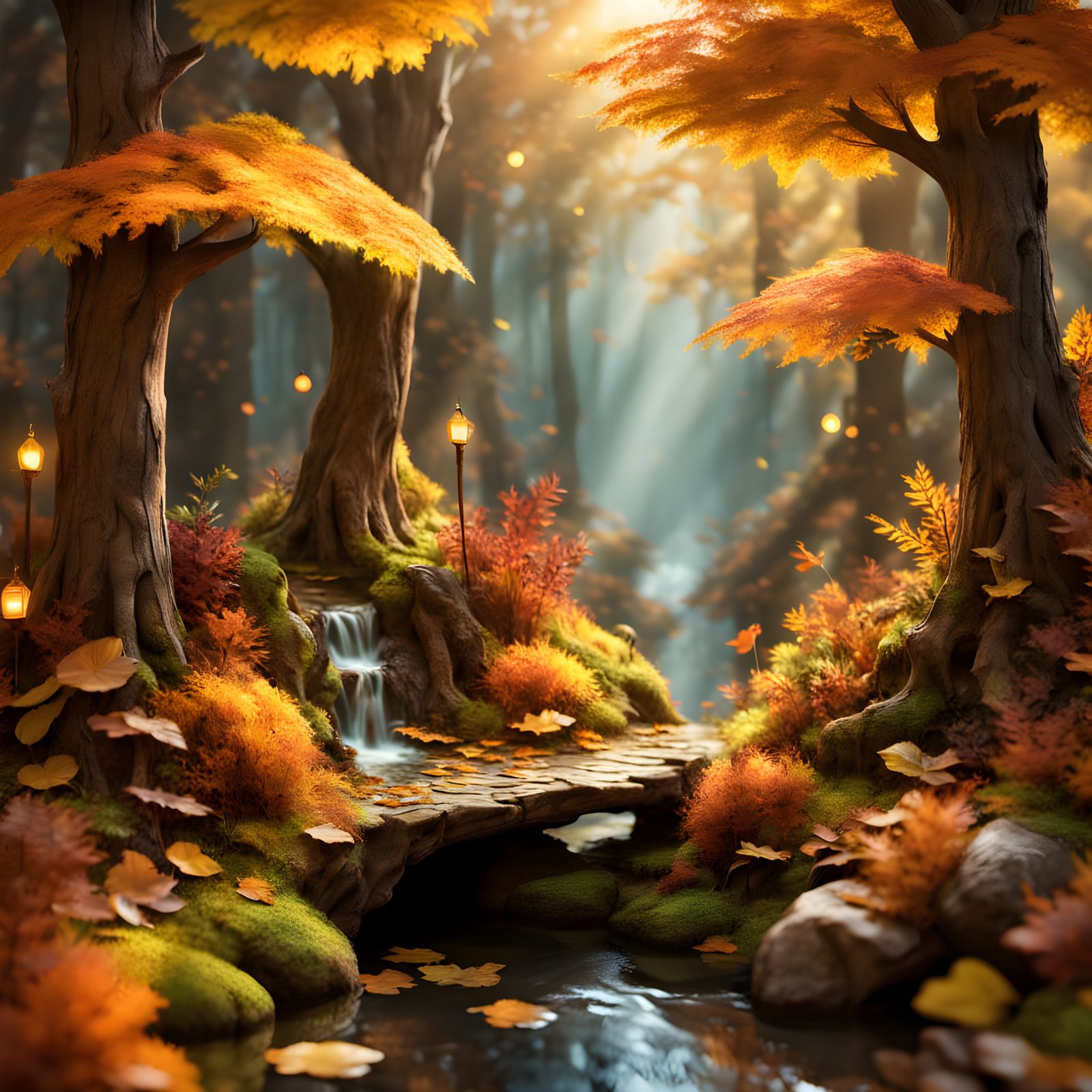 Magical Miniature Autumn Scene