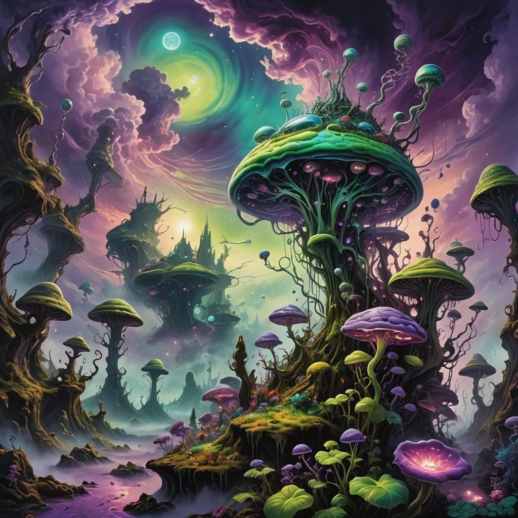 "Futuristic Fantasy Alien World"