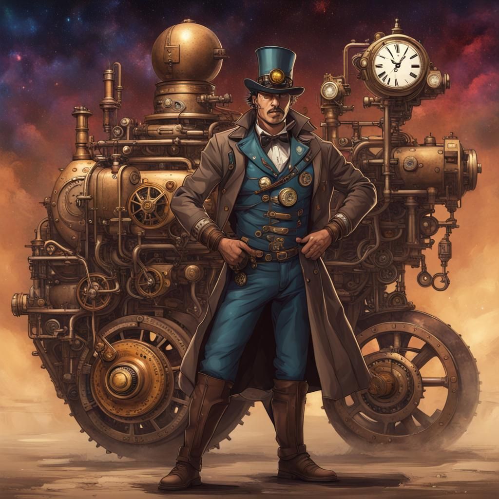 Time Cop in Steampunk Galaxy Engine