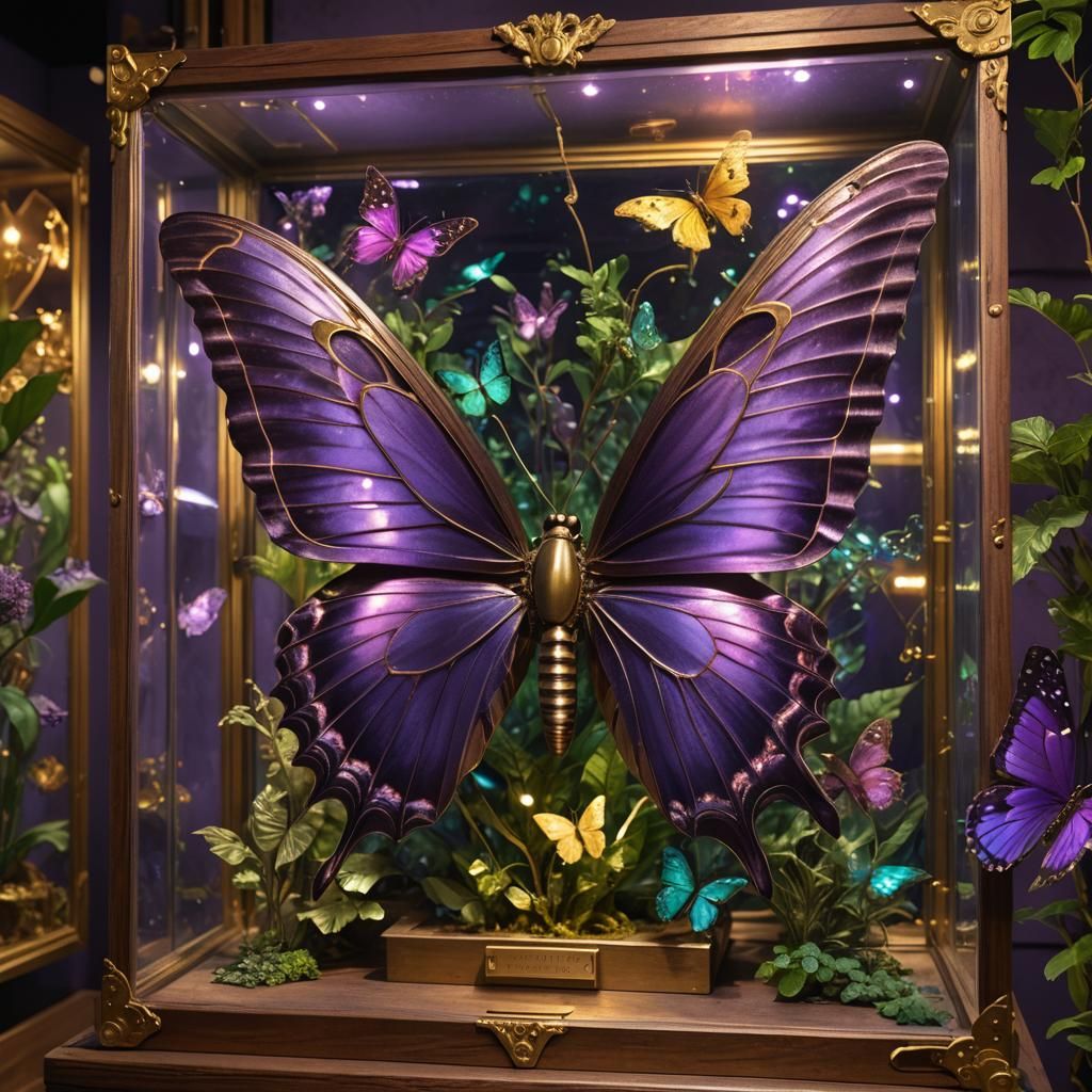 Mechanical Butterfly Exhibit in Ultrarealistic 4K