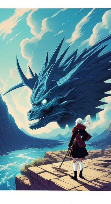 Manga Anime Scene of Happy Struggle in Cel-Shaded Style