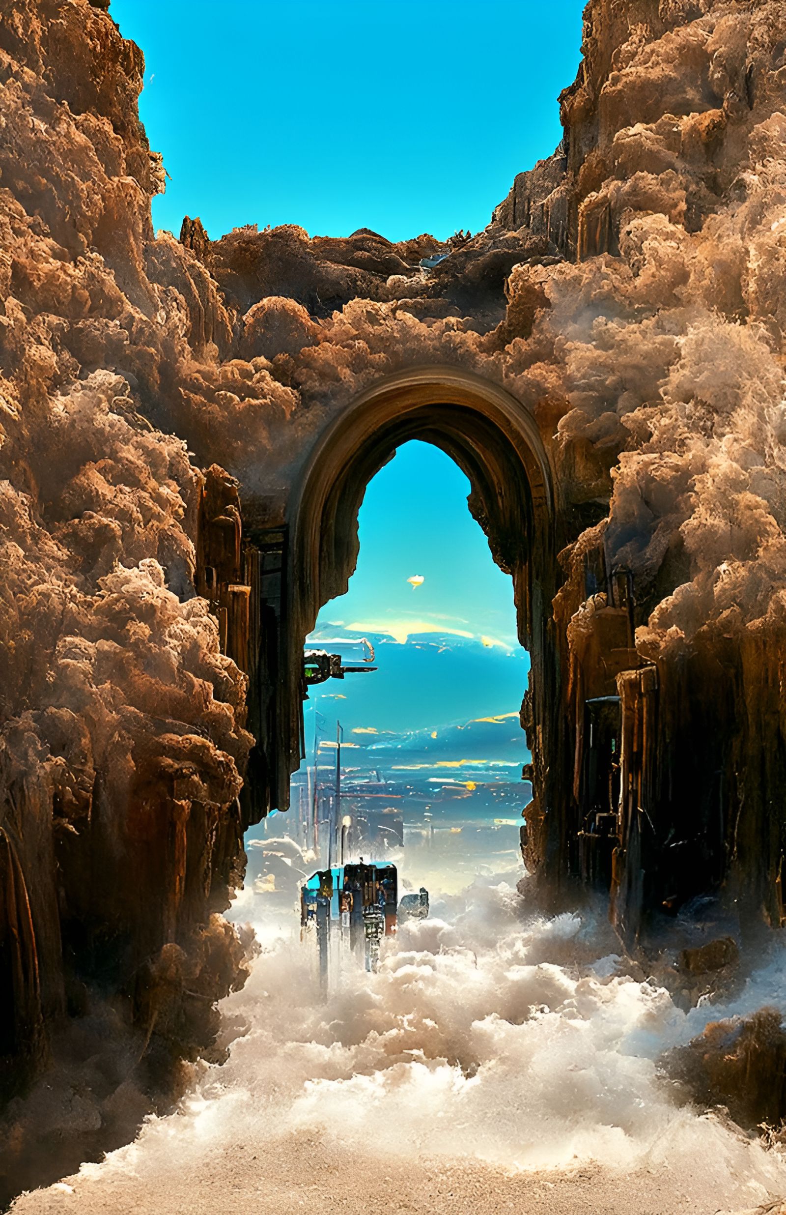 Doorway to the Future: Hyperdetailed Utopian Architecture