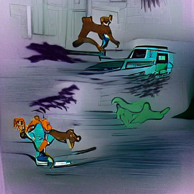 Scooby Doo and Jason Voorhees in Hanna-Barbera Style