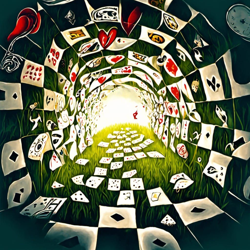 Surreal Rabbit Hole Wonderland in 3D Fractal Art