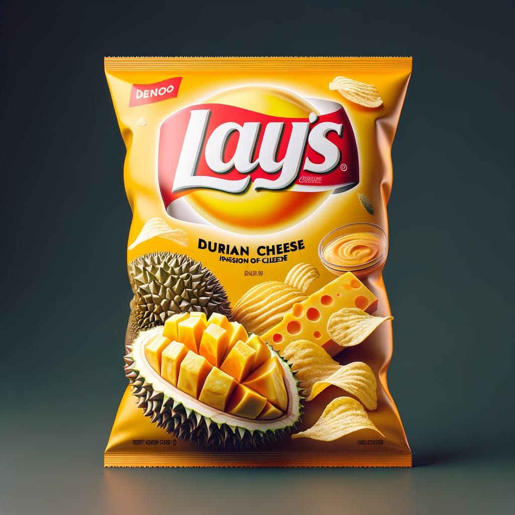 Vibrant Durian Cheese Flavor Snack Pack