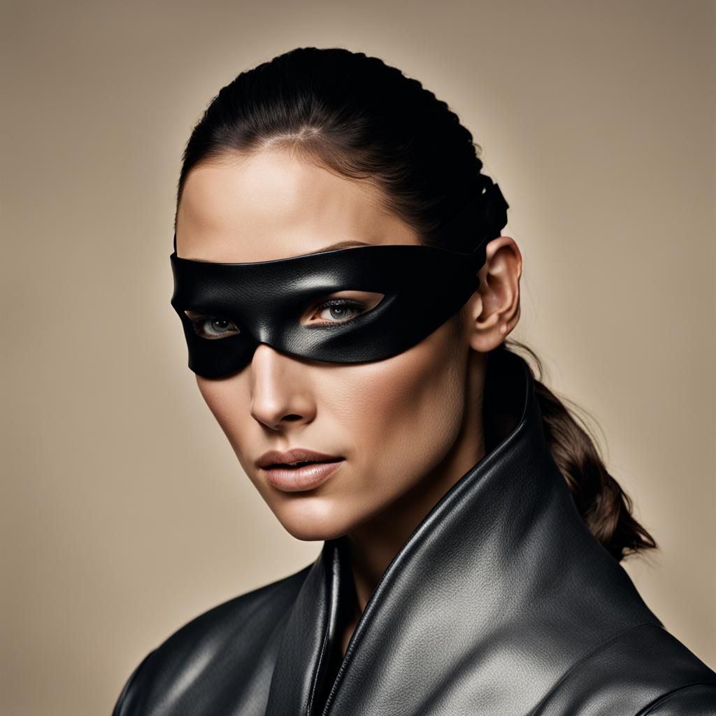 Gal Gadot Portrait with Leather Blindfold