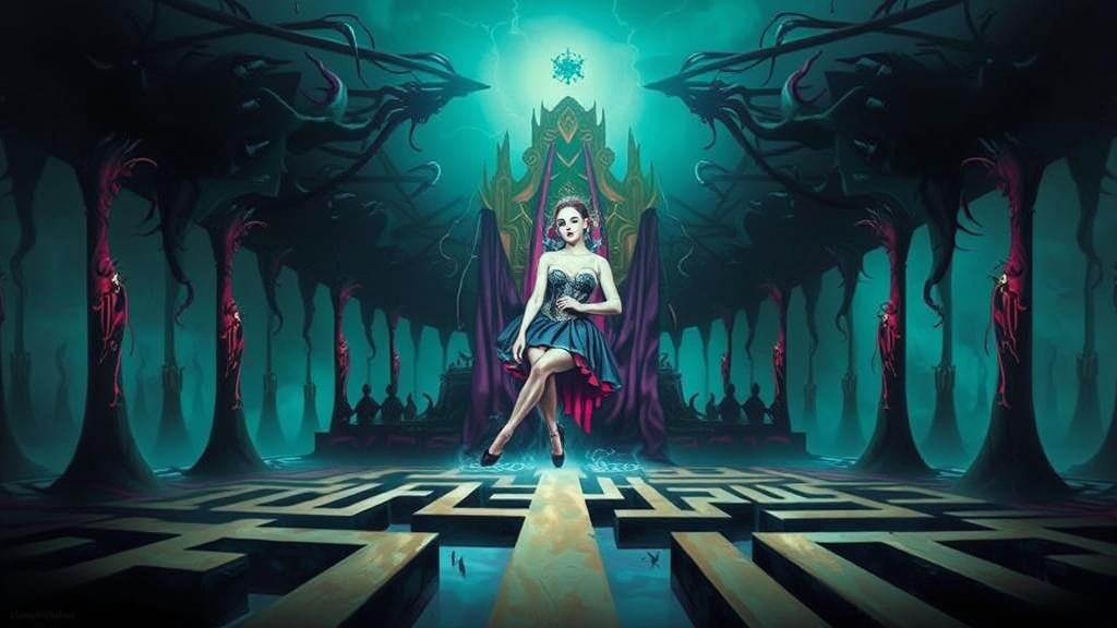 Baroque Woman in Surreal Circus Dreamscape