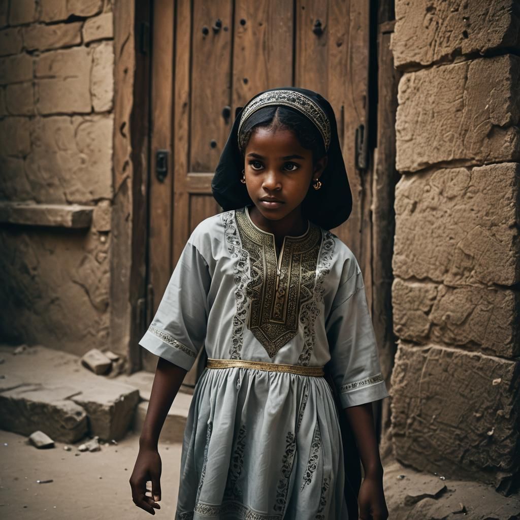 Cinematic Portrait of a Black Girl on Film