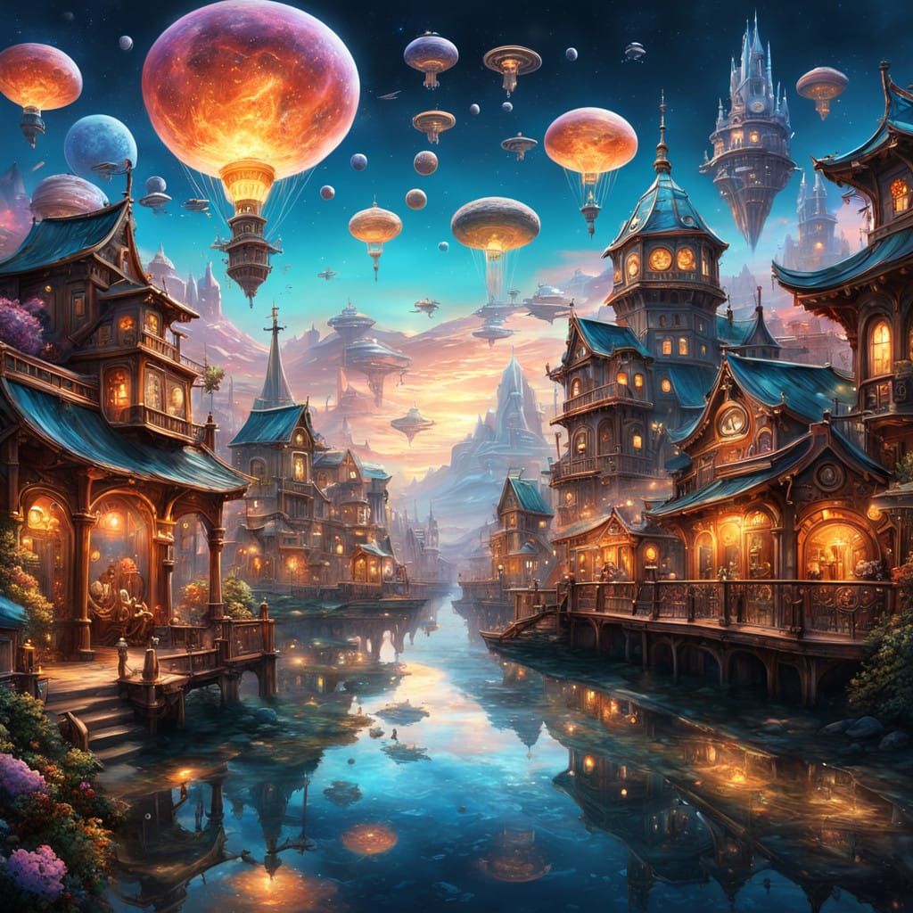 Magical Realism Dreamscapes in Vibrant Colors