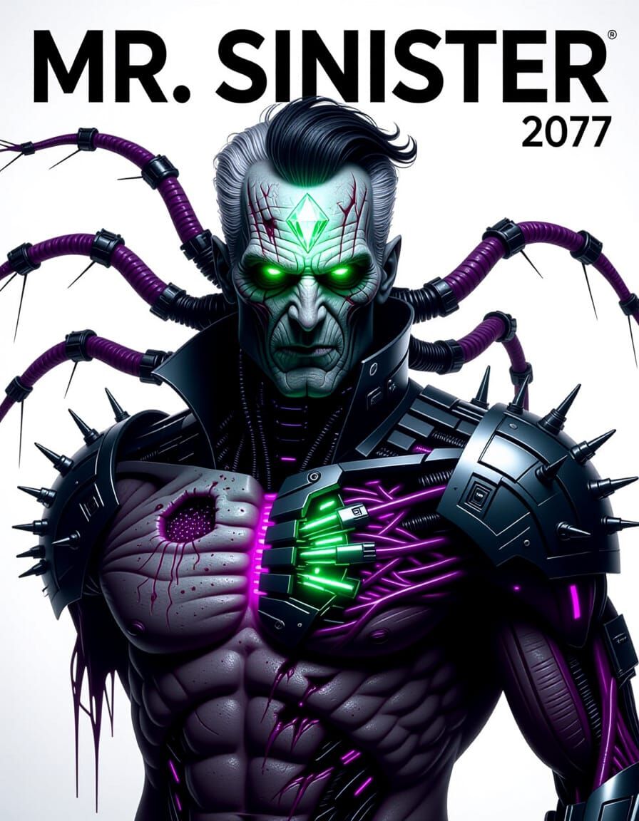 Terrifying Cyber-Organic Mr. Sinister in 2077 Lab