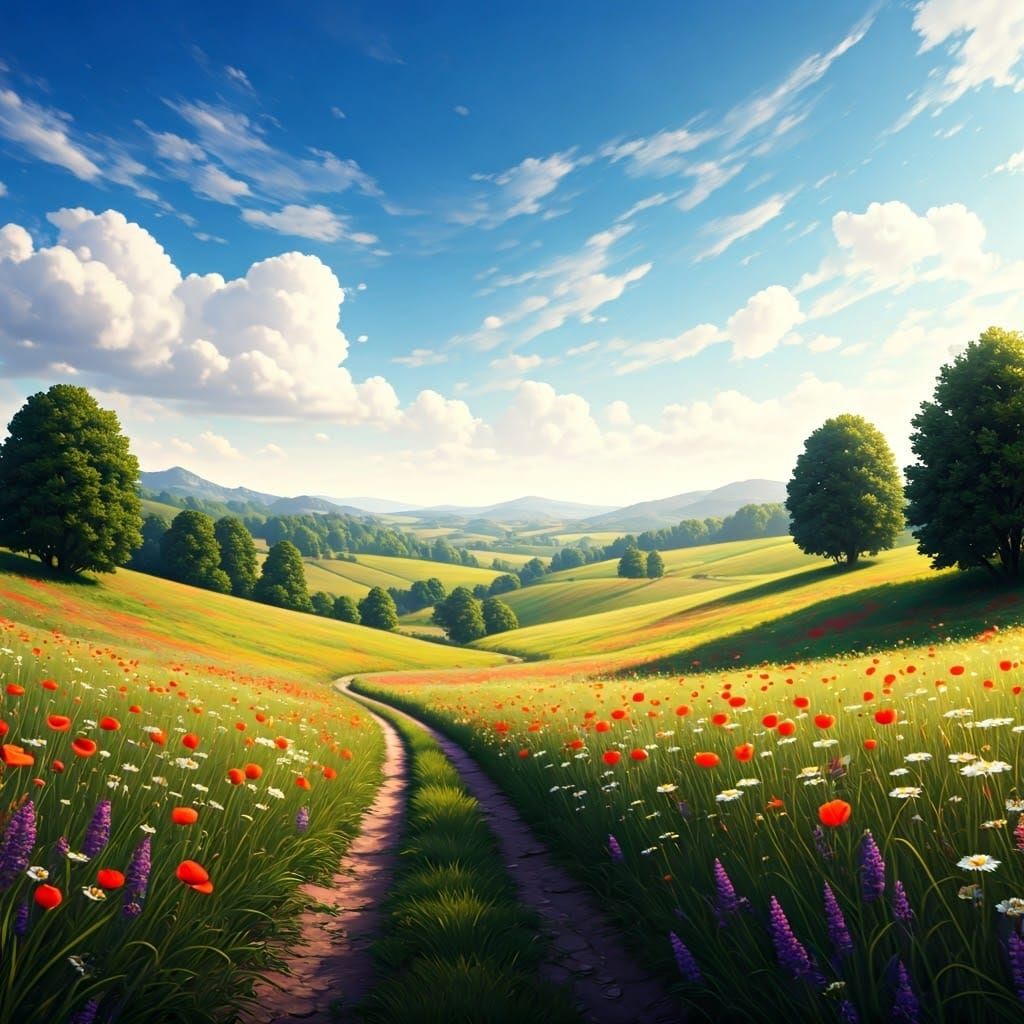 Golden Countryside Dreamscape