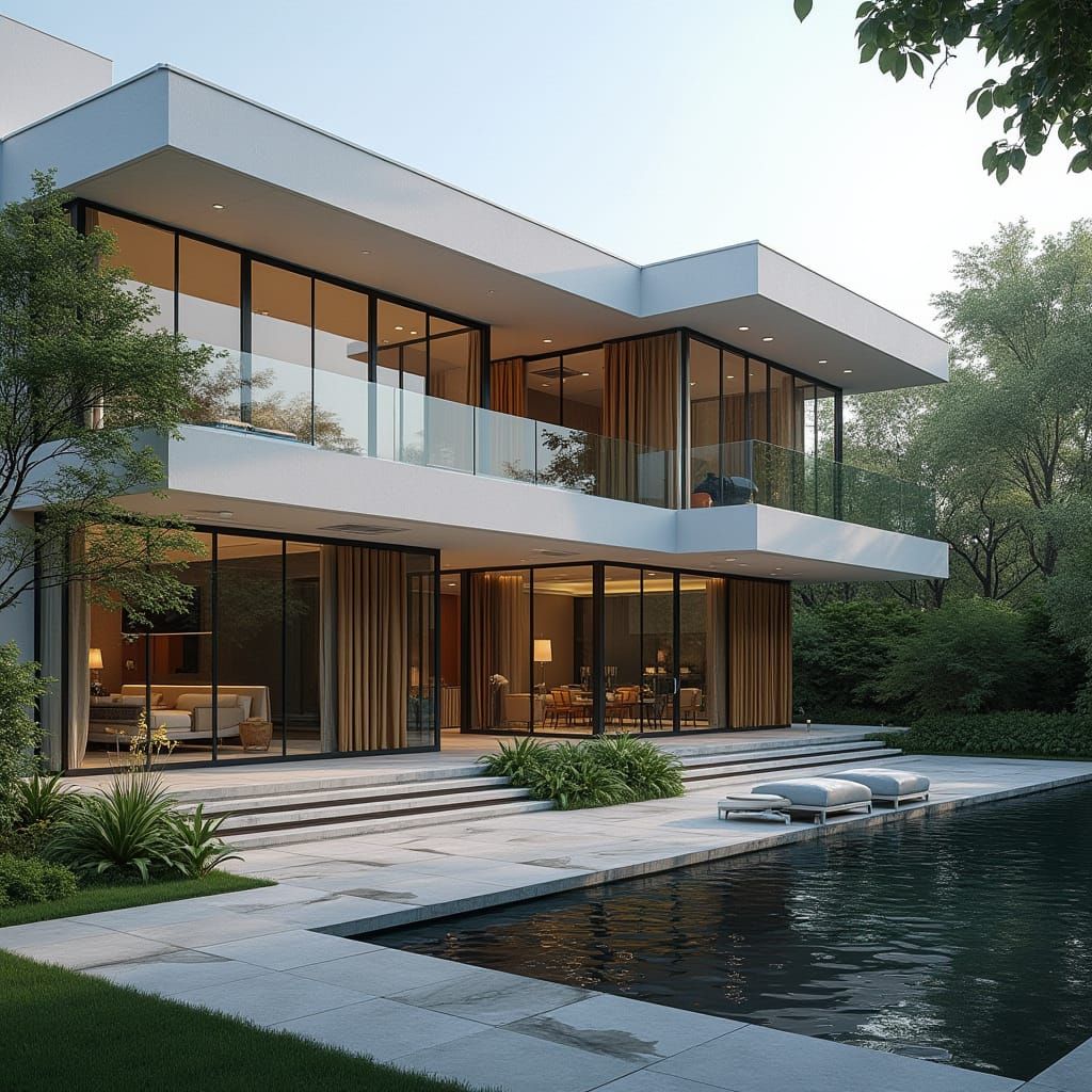 Luxurious Modern Mansion with Lavish Gardens