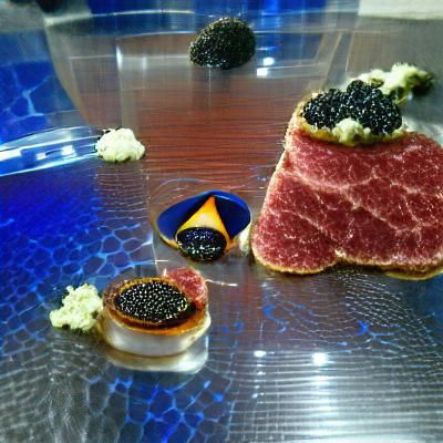 Wagyu Beef, Tuna, Caviar, and Truffle Fusion
