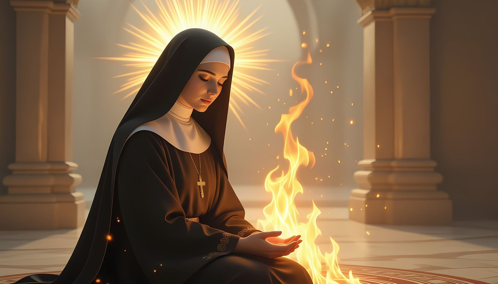 Saint Faustina Kowalska in Divine Fire