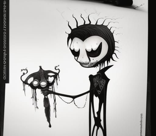 Intricate Gothic Horror Villain in Comic Art Style