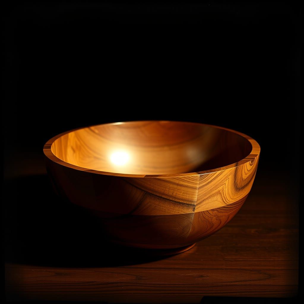 Samoan Rosewood Bowl in Vintage Dark Academia Style