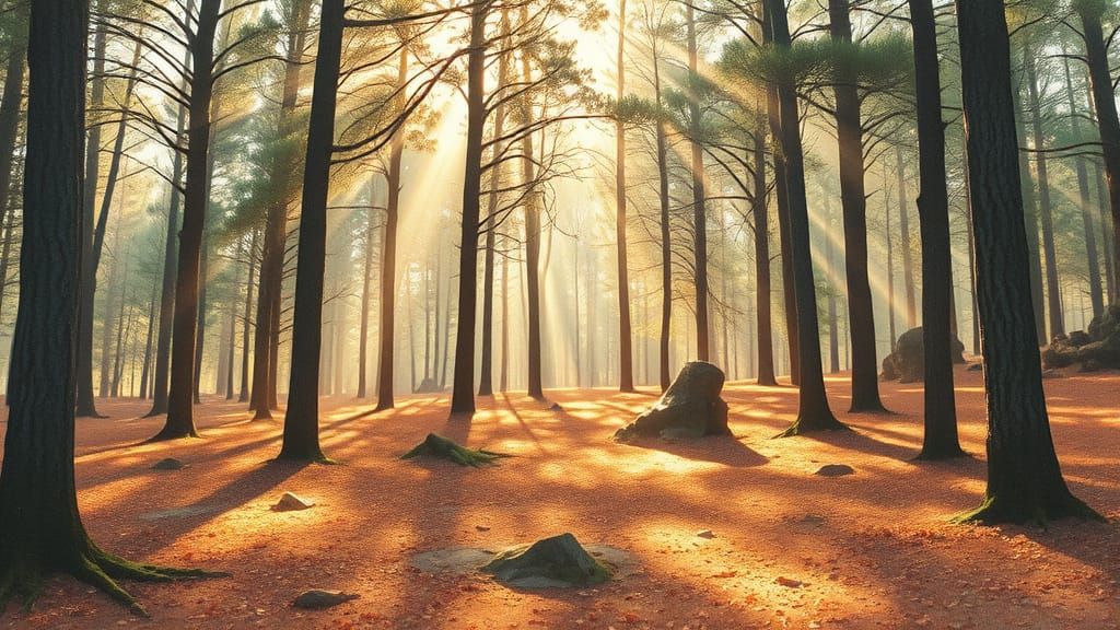 Dreamy Deciduous Forest in Expressive Academic Art Style