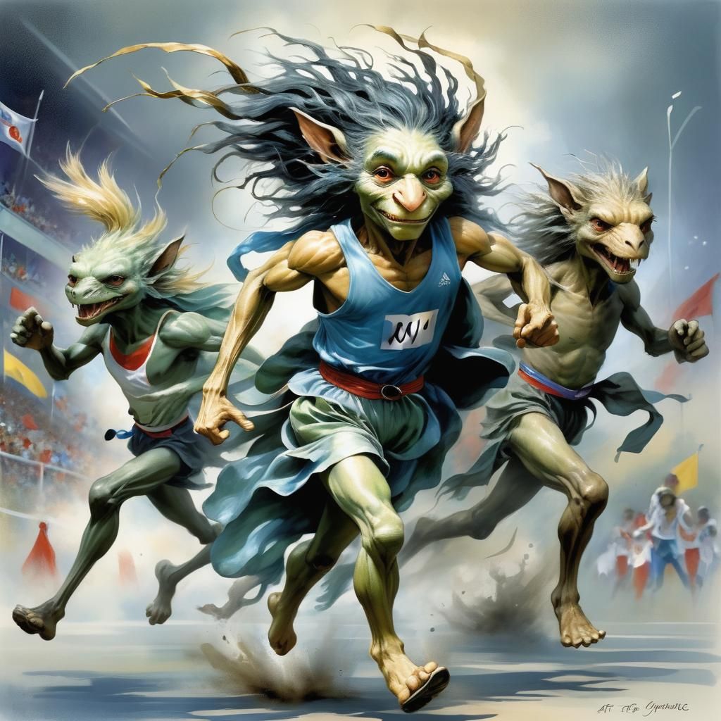 Storybook Creature Competes in Olympics