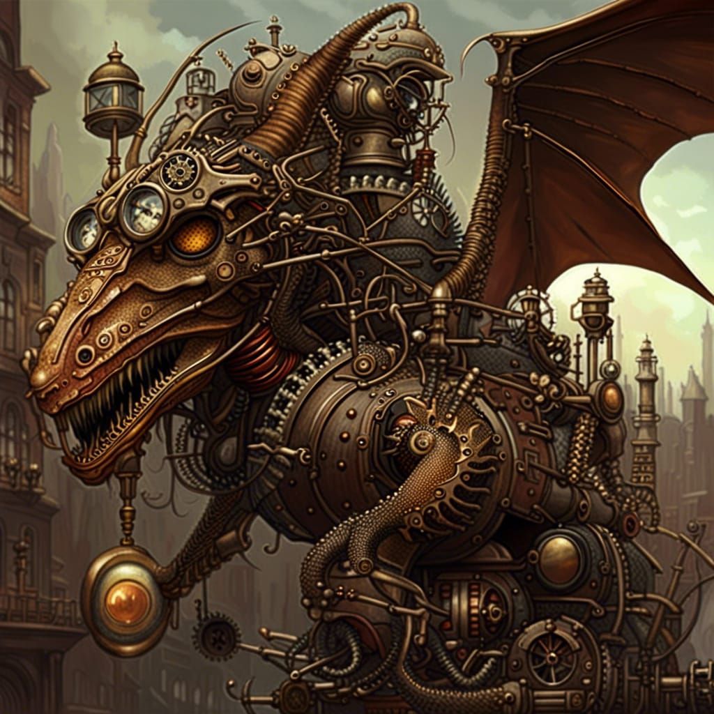 Steampunk Dragon by Jaroslaw Jasnikowski