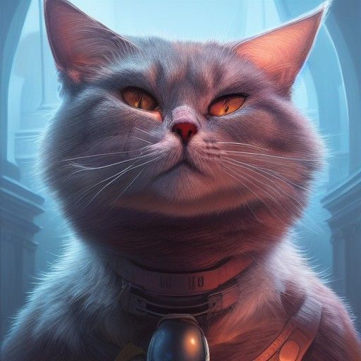 Hyperdetailed Bill the Cat in Airbrush Style