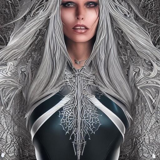 Hyperrealistic Frost Fairy in Moonlit Scene