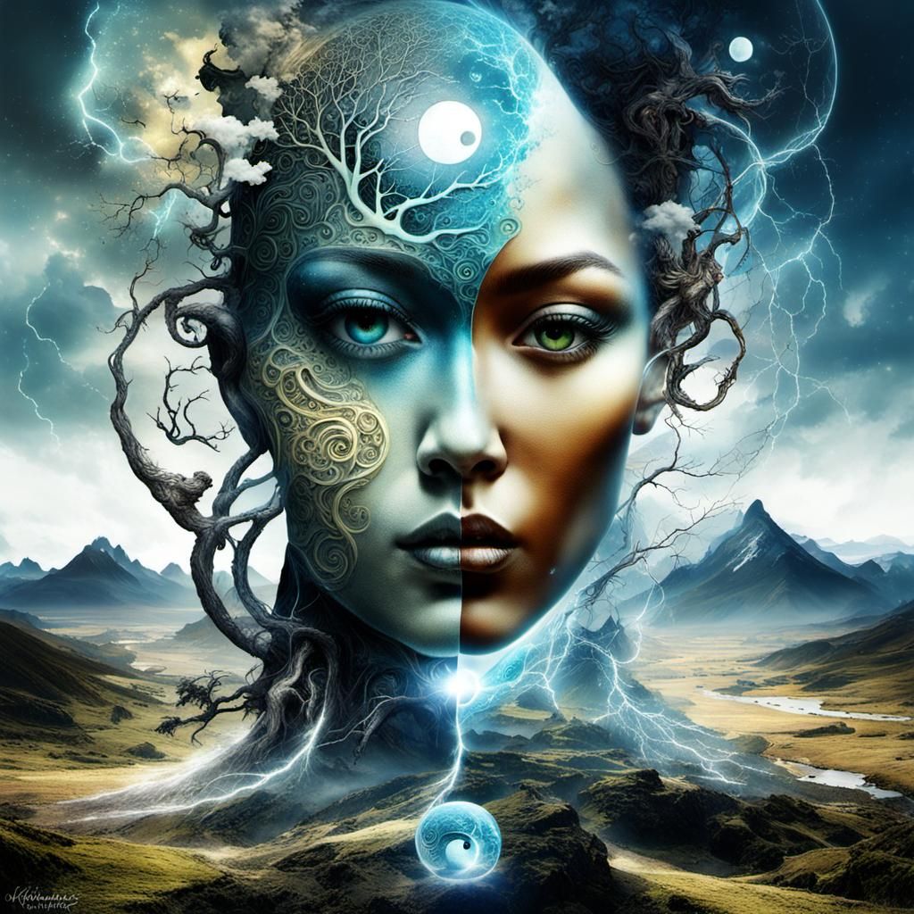 Duality ( Syrealism Portrait )