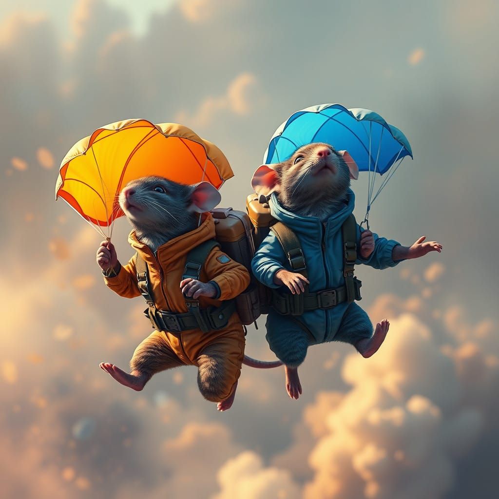 Intricate Flight Suits Mice Leap into Action