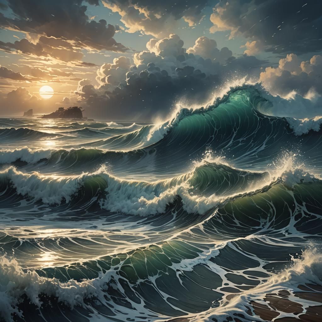 Waves of Time: Dynamic Lighting and Triadic Colors