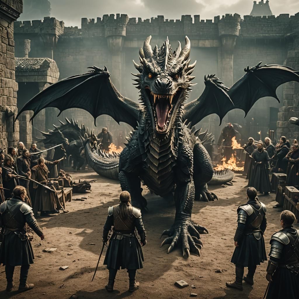 Epic Dragons from Game of Thrones: Cinematic Still