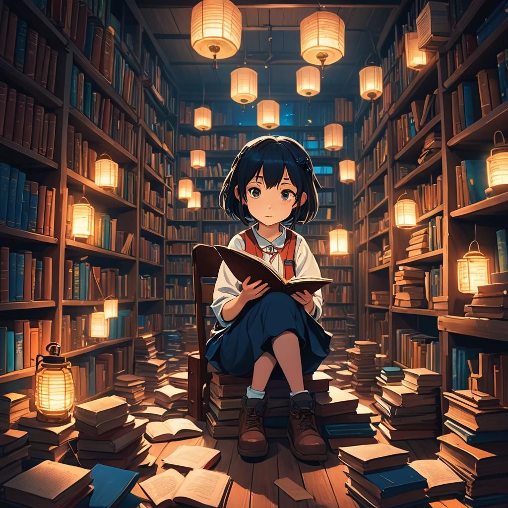 Secret Library: Anime Girl's Reading Nook