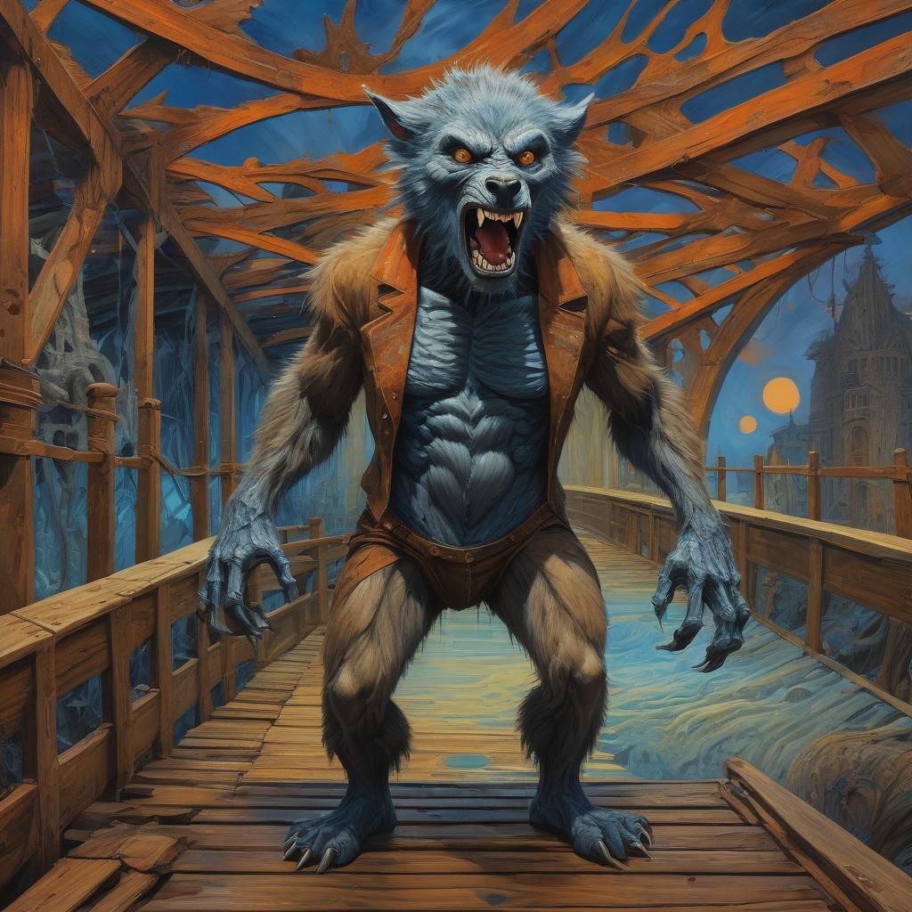 Werewolf's Anguish: A Maximalist Digital Nightmare