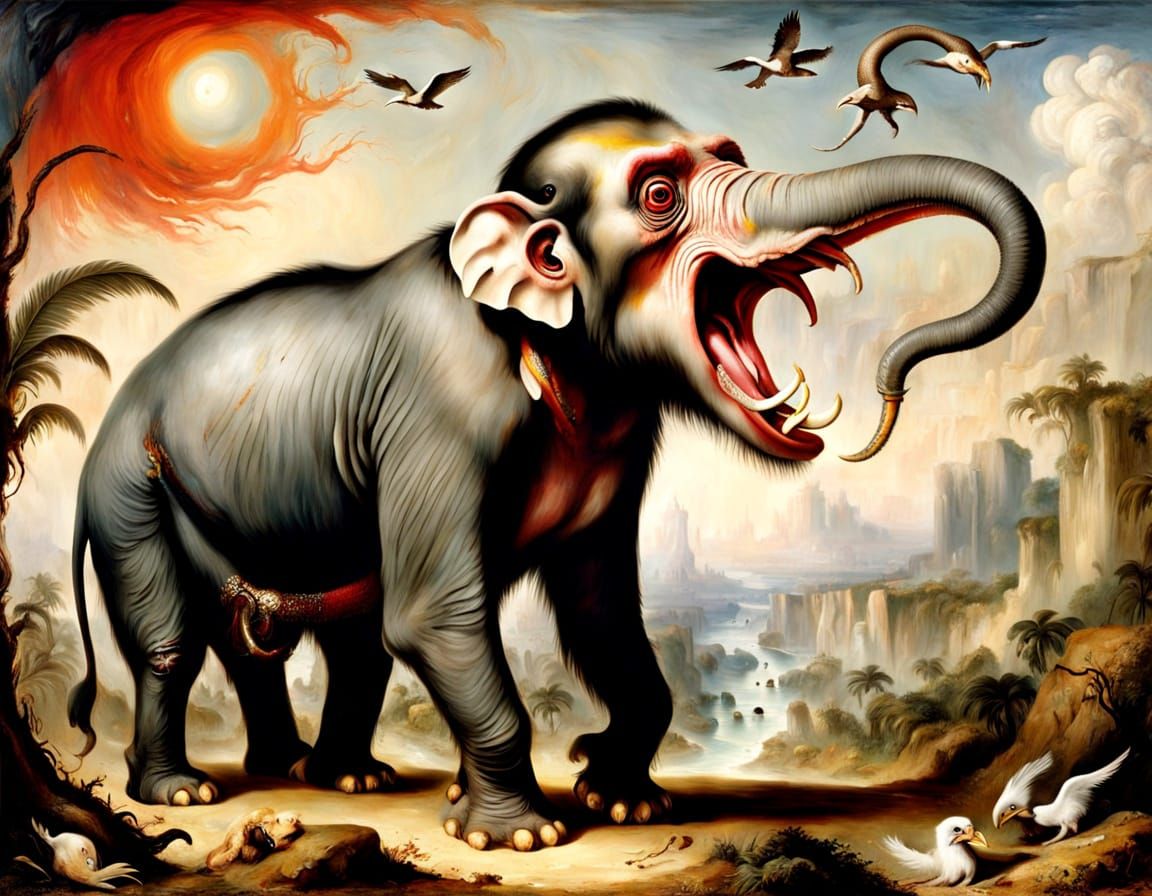 Romantic Horror Scene in Lush Indian Landscape