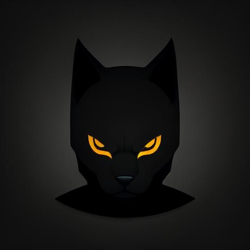 Minimalist Black Cat Logo Design