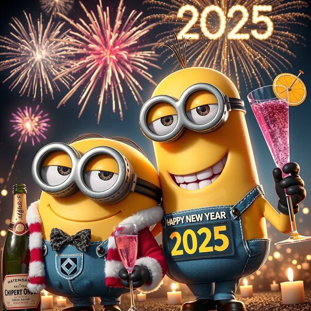 The Minions Celebrate 2025 New Year in Style
